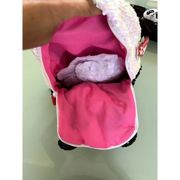 TY Flippables Sequin Bamboo the Panda Backpack and Pencil Case Set for K… - Picture 4 of 9